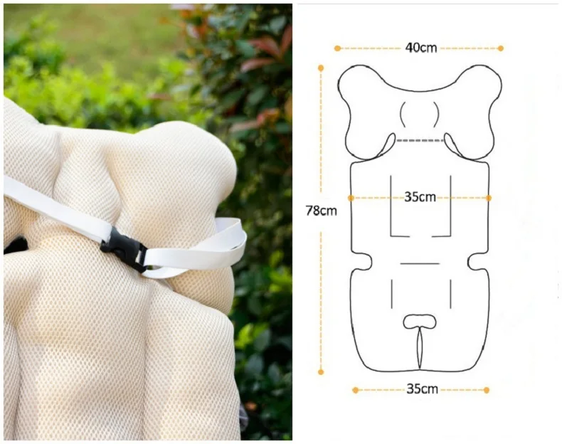 Модное платье с принтом Коляска Подушка, чехол для сиденья Детская Пеленка-подкладка подушка для сидения из хлопка Матрасик в коляску матрас коляска Аксессуары для колясок