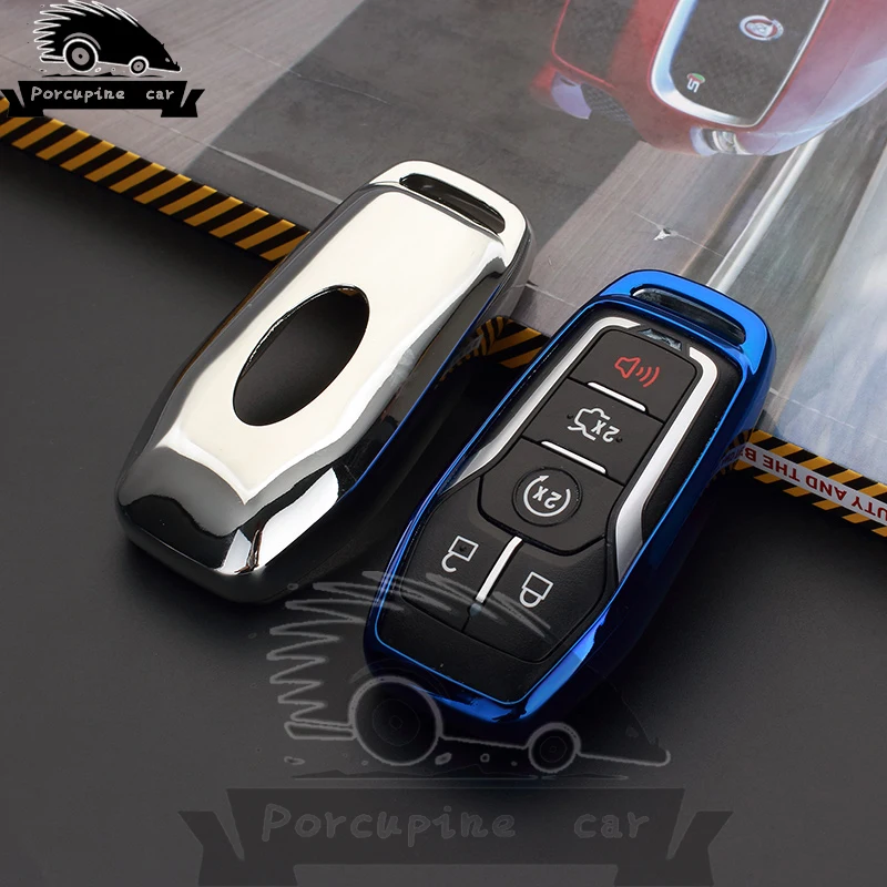 Цветной чехол для ключа из ТПУ 2015 2016 FORD FUSION MONDEO MUSTANG F 150 LINCOLN EDGE EXPLORER MK 4 кнопки 5