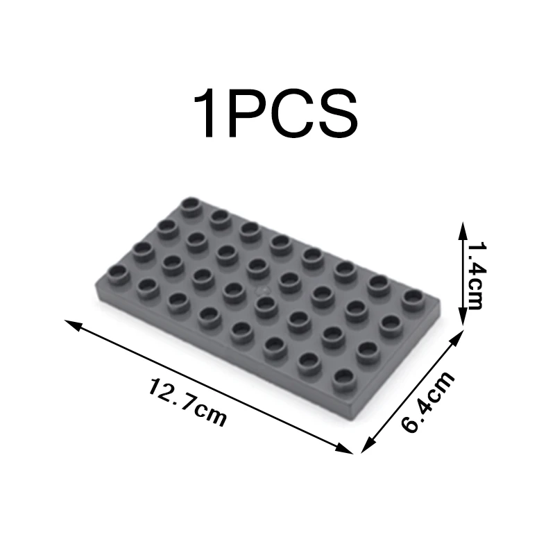128, 144, 404, 512 точек, набор опорных плит, сборный кирпич, большие частицы, строительные блоки, аксессуар, совместим с Duplo, детский, сделай сам, игрушка в подарок - Цвет: Gray 32 hole plate