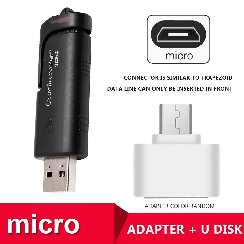 Kingston, новинка, USB Flash16GB, черный, DT104, для бизнеса, офиса, автомобиля, портативный, Cle, ручка, диск на ключ, 16 ГБ, удобная, Clef, Usb флешка, 16 ГБ - Цвет: DT104 16G  OTG