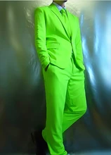 Красный зеленый синий костюм (куртка + брюки) Неон blazer набор разноцветный костюм комплект костюм dj певица танцор производительности шоу бар