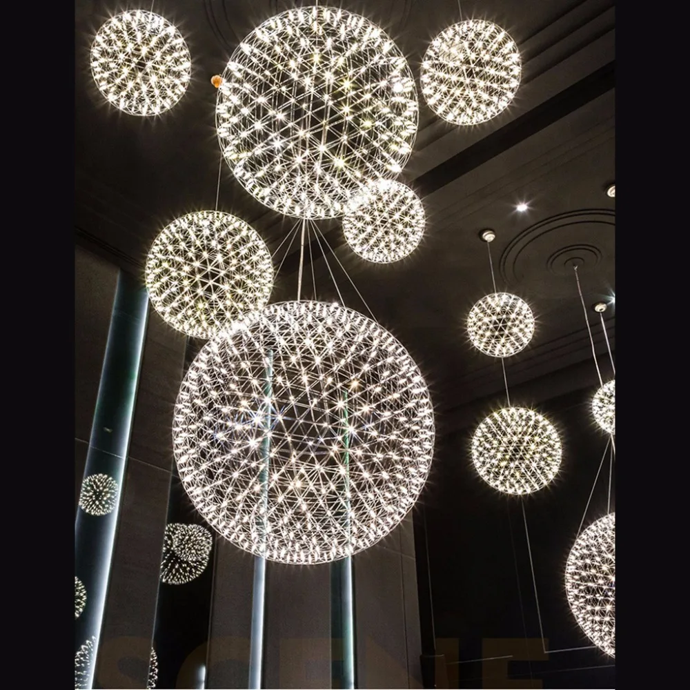 Современный железный шар Искрящийся подвесной светильник LED G4 Лофт