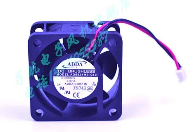 

ADDA AD0424MB-C50 40*40*20 24V 0.07A 2 провода питания вентилятора