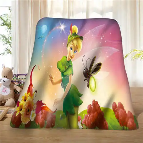 На заказ Fairies_TinkerBell_(1) мягкое Флисовое одеяло Сделай Сам ваше изображение украшение спальня диван мульти размер#929-02-001-46
