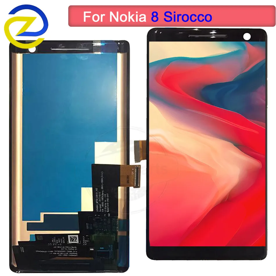 

New 5.5''For Nokia 8 Sirocco LCD Display Touch Screen with Frame Digitizer Assembly TA-1005 For Nokia 8 Sirocco Display+tools