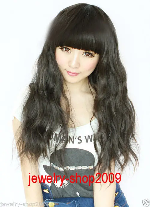 

Hot Sell!Party hair ****** Free shipping New Cosplay Long black wavy Women's Wigs
