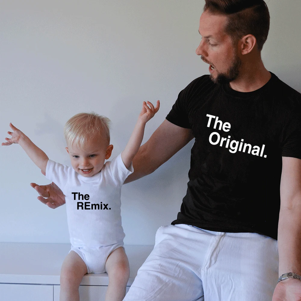 Vuggeviser billedtekst Gå ned Original/remix Family Matching Tees Dad Tshirt Baby Bodysuit Father Son Dad  Baby Kids Family Look Clothing Father's Day Gift - Family Matching Outfits  - AliExpress