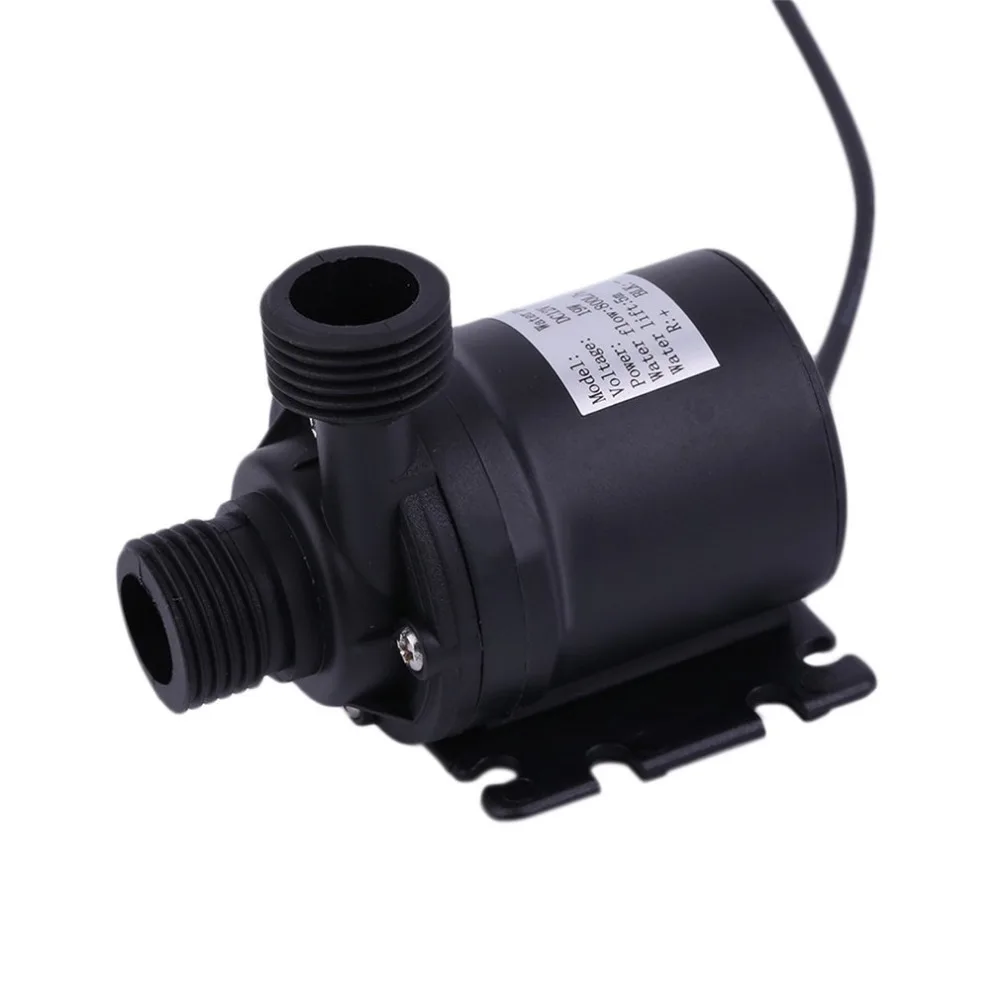 Professional Ultra Quiet Mini DC 12V Lift 5M 800L/H Brushless Motor Submersible Water Pump Multifunction Threaded Water Pump New