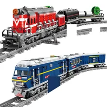 City Power-Driven Diesel Rail Train Cargo With Track Sets Building Blocks Sets Technic DIY Bricks Educational Toys for Children City Power-Driven Diesel Rail Train Cargo With Track Sets Building Blocks Sets Technic DIY Bricks Educational Toys for Children