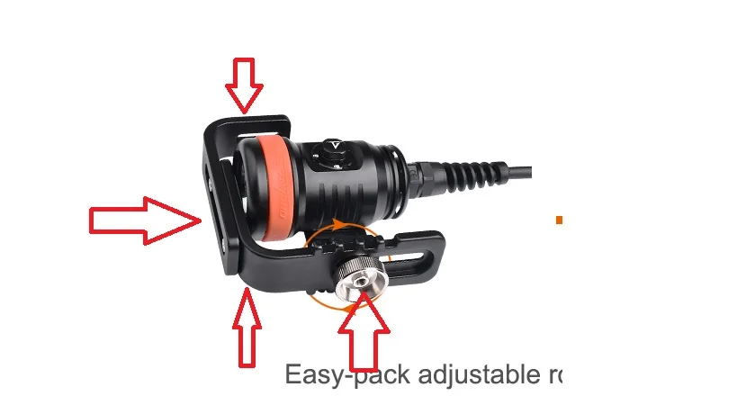 Легкая в упаковке Регулируемая поворотная ручка Goodman для Orcatorch D620|torch handle| |