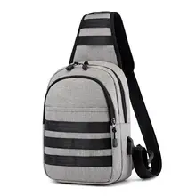 Новинка г. мужская сумка-слинг на груди маленькая сумка через плечо для мужчин повседневная Дорожная сумка на плечо водостойкая usb зарядка сумка-мессенджер