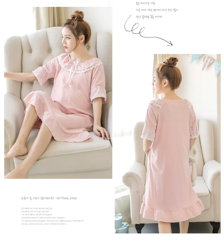 Big Size Maternity Nursing Nightdress Summer for Pregnant Women dress Pregnancy Pajamas Breast Feeding Nightgown Dress