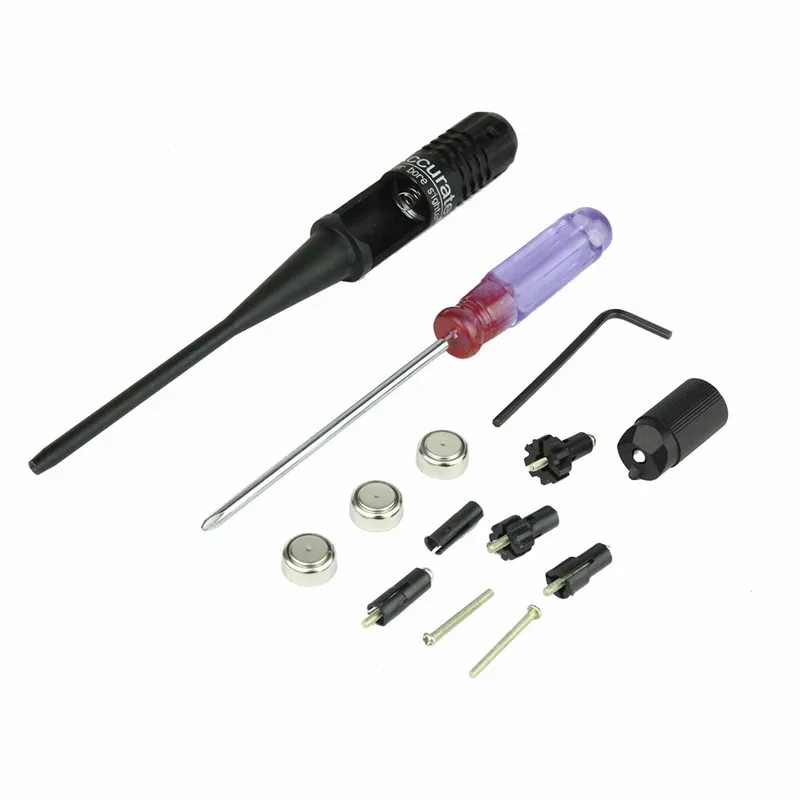 Outdoor Hunting Battery Laser Collimator Tactical Accurate Red Dot Bore