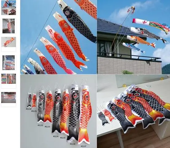 Koinobori Koi Nobori Carp Windsocks Streamers Fish Flag Med Kite 5 шт. 40 см 3 55 70 150 см|kite kites|kite 4kite windsock |