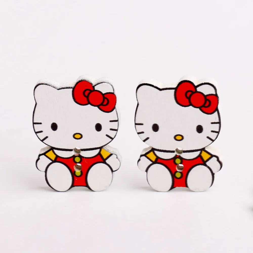10 шт. деревянные пуговицы в виде котенка 29 мм|wooden buttons|buttons for childrenbuttons buttons |