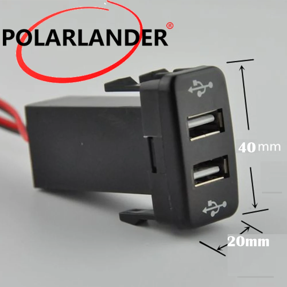 ABS двойной зарядное устройство USB разъем приборной панели 12 В 2.1A телефон зарядное устройство разъем интерфейса автомобильное зарядное устройство использование для Suzuki