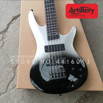 

Free shipping factory custom 5 strings bass sliver Gradient color all color vailable musical instrument shop