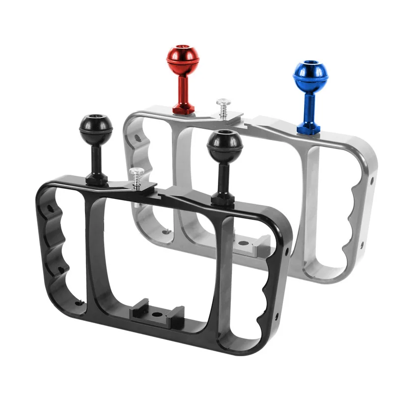 Preise Dual Arm Scuba Tauchen Dive Halterung Taschenlampe Tablett Stabilisator Halterung für Gopro Action Kamera Smartphone Ersatzteile