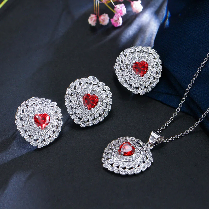 red jewelry set