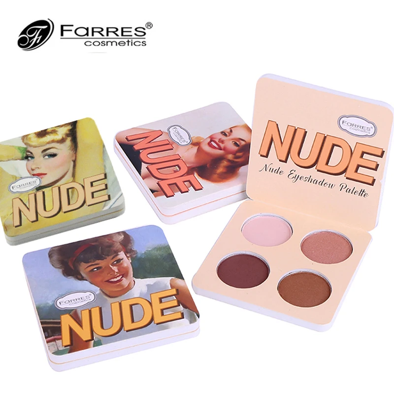 

2017 Hot Makeup Pro 4 Color Eyeshadow Brand Cosmetic Long Lasting Mineral Powder Pigmented Nude Eyeshadow Matte Palette