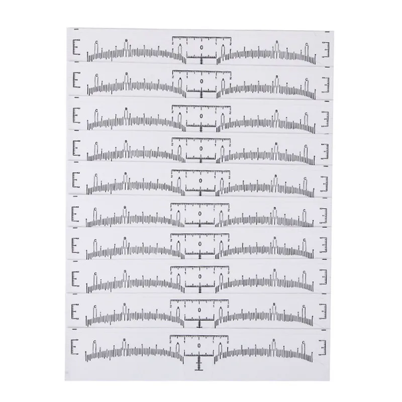 50 шт. трафарет для бровей многоразовый Полупостоянный макияж микроволокна измерительная линейка для татуировки инструменты трафареты для бровей