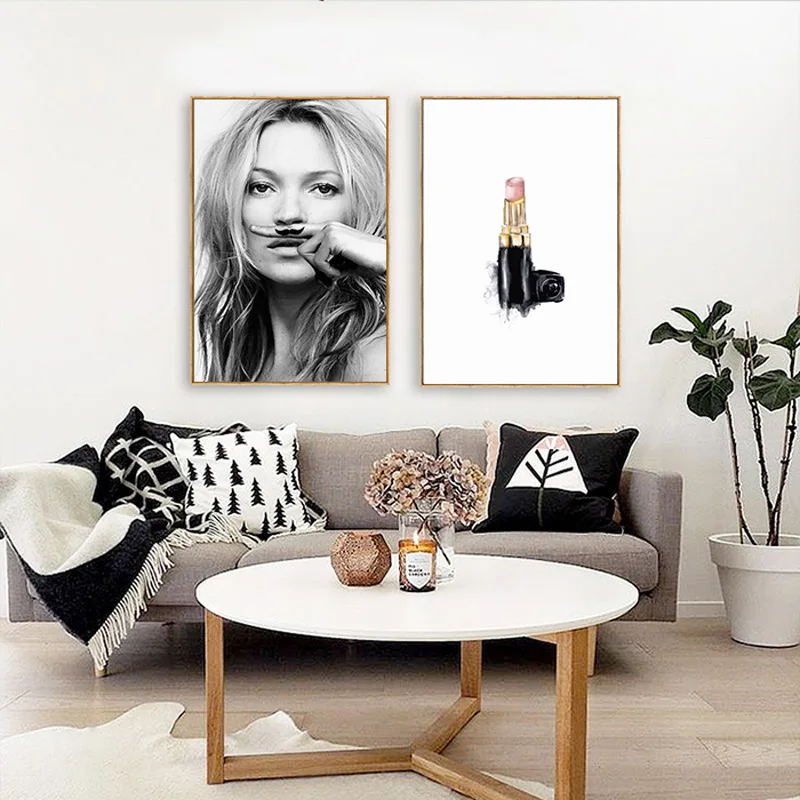 

Nordic Minimalistic Abstract Supermodel Lipstick Lips Living Room Decorative Painting Poster Cuadros Decoracion Salon
