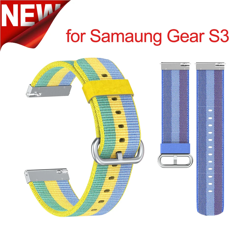 22mm width Watchband For Samsung Gear S3 Nylon Replacement Watch band