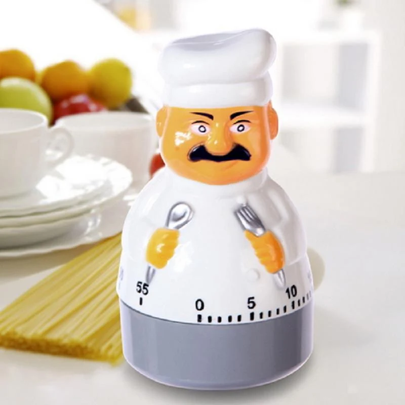 New Kitchen Knife Fork Chef Timer Dial Alarm Plastic Clock Electronic