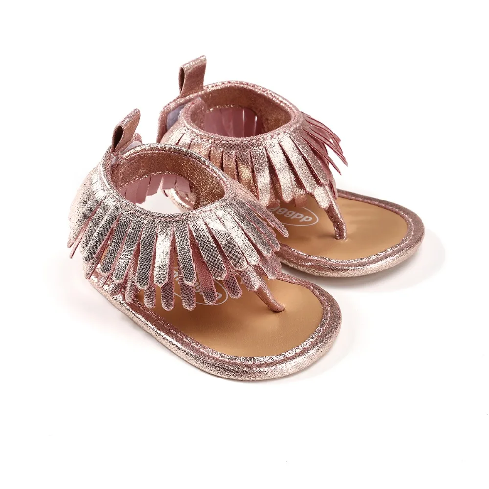 Delebao с двумя кисточками детские летние сандалии уникальные босоножки для ребенка обувь на мягкой подошве для скользких ребенка безопасная