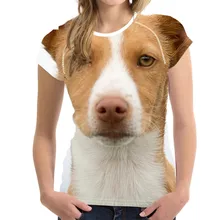 Милая ивисская борзая Футболка с принтом собаки/щенка женские фирменные дизайнерские женские с короткими рукавами Топы футболки в стиле Харадзюку футболки больших размеров