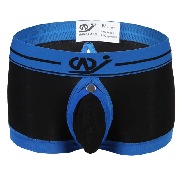 

Novelty New Design Men boxers Underwear Front opening Back Hollow Crazy shorts underpanties Slim fit