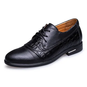 

Genuine Leather Shoes Men Brogues High Quality Fashion Brand Male Footwear Cow Leather Men Casual Shoes Black Brown KA1653