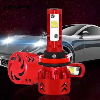 

Vehemo H8/H9/H11 80W Front Lamp LED Fog Light Automobile LED Headlight Safety Car Accessories Super Bright Car Styling