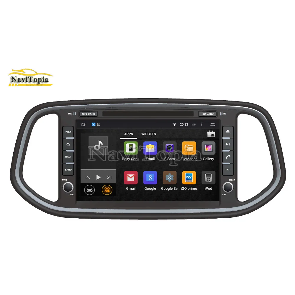 Sale NAVITOPIA 8inch 4G RAM 64G ROM PX6 Android 9.0 Car DVD Multimedia Player GPS Navigation for Kia KX3 2014 2015 2016 2017- 2