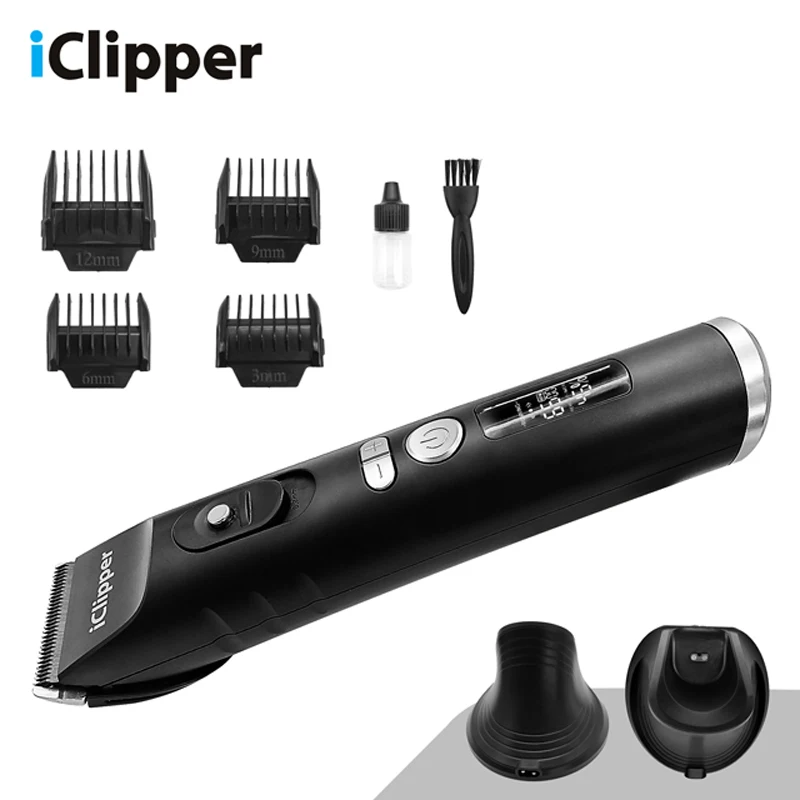 

Iclipper Hair Trimmer Hair Clipper A9S Rechargeable 2000 mAh Cut Electric LCD Display with battery capacity