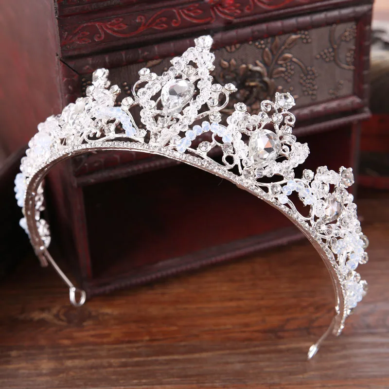 

2017 New wedding crown headband Tiaras for Women flower bride crystal tiaras crowns king Wedding Hair Accessories jewelry