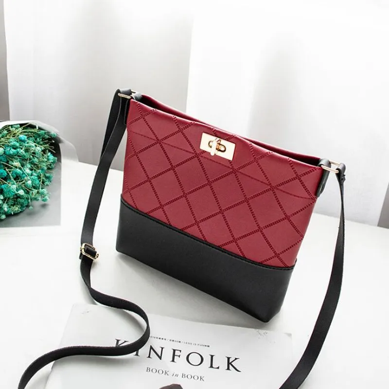

Fashion Shoulder Bag For Women, PU Leather Rhombic Crossbody Bag, Travel Organizer Bag, Messenger Bag, Mobile Phone Bag