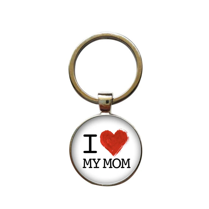 ZDYING I Love My Mom брелок со стеклянным кабошоном купольная подвеска держатель для
