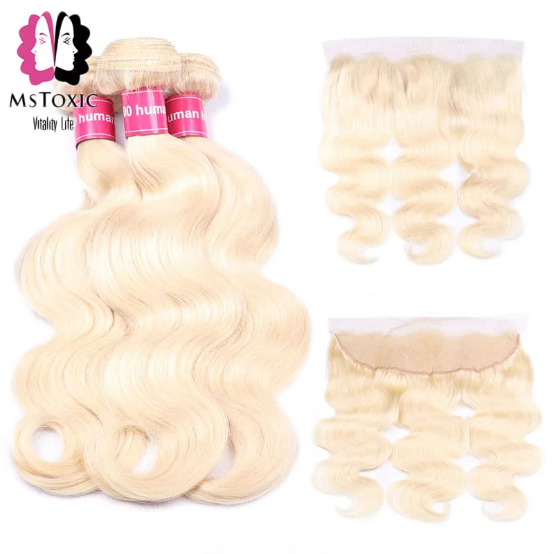 613 blonde bundles with frontal 