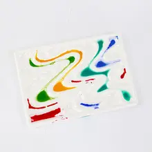 Волнистая имитация керамических палитр квадратная Акварельная легко моется палитра лоток для кисти для акварели Рисование гуашью C26