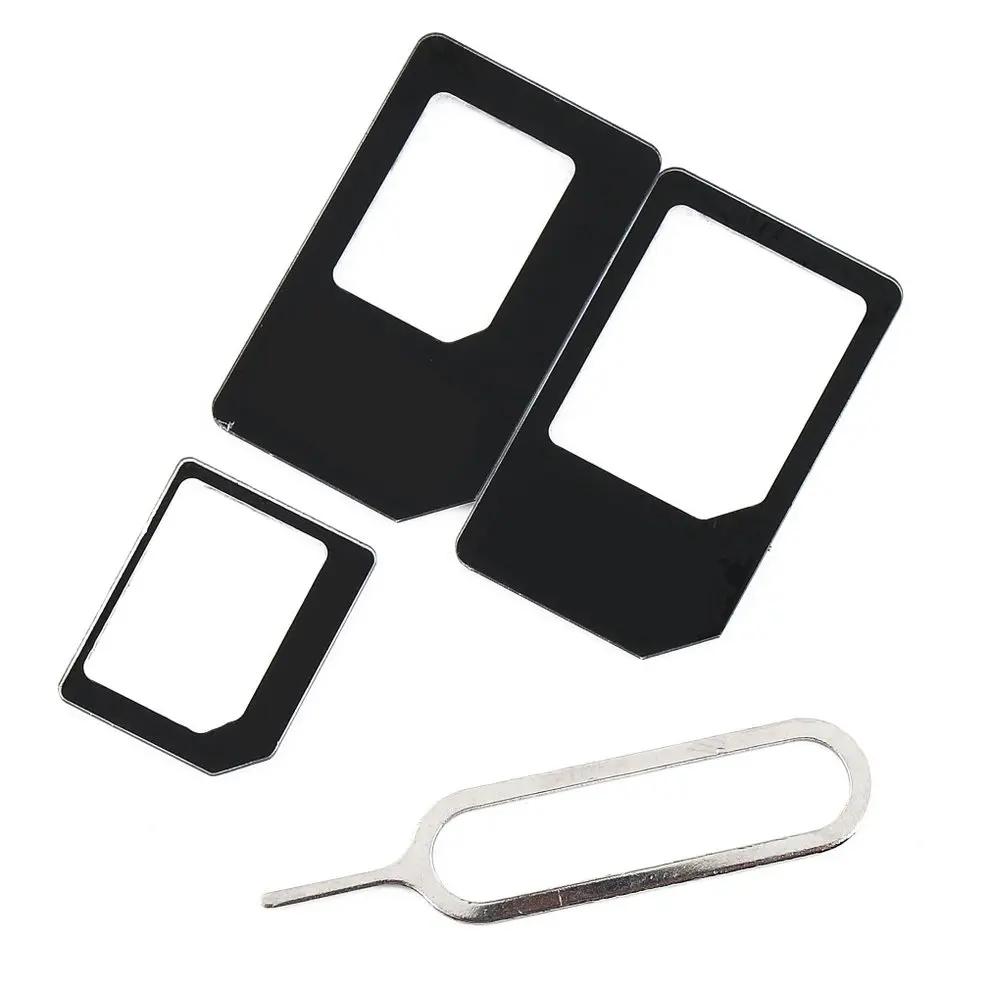 

New 4 in 1 Good Quality Universal SIM Card Adapter Kit For iPhone 4 5 for iPad Mobile Phone Tool Accessories