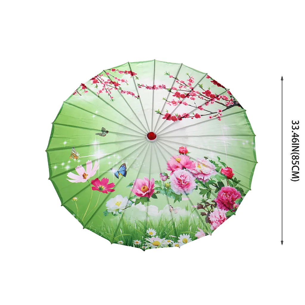 Китайский Шелковый тканевый зонтик в классическом стиле, декоративный зонтик, бумажный зонтик
