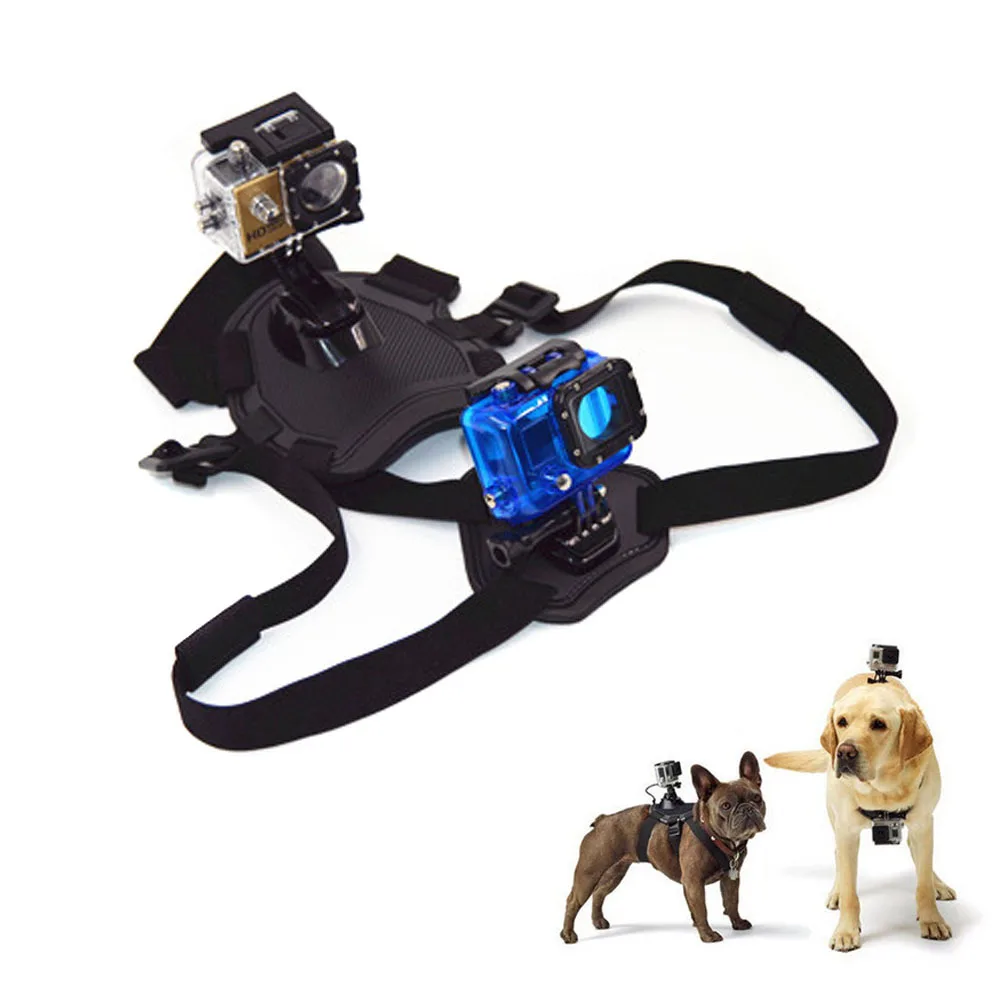 Для GoPro Регулируемая Собака нагрудный ремень для видеокамер GoPro Крепление с винтом для GoPro Hero 4/3+/3/2/1/SJ4000 Спорт Камера аксессуары