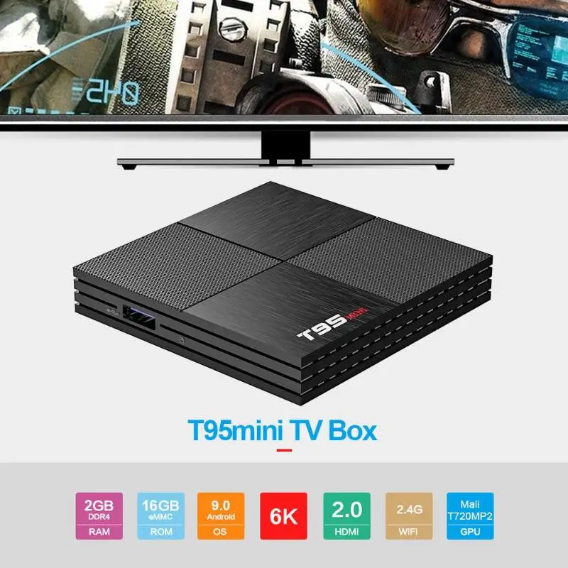 T95 Мини Android 9 0 Smart tv Box Allwinner H6 Поддержка 2 4 ГГц WiFi Гб 16 четырехъядерный комплект