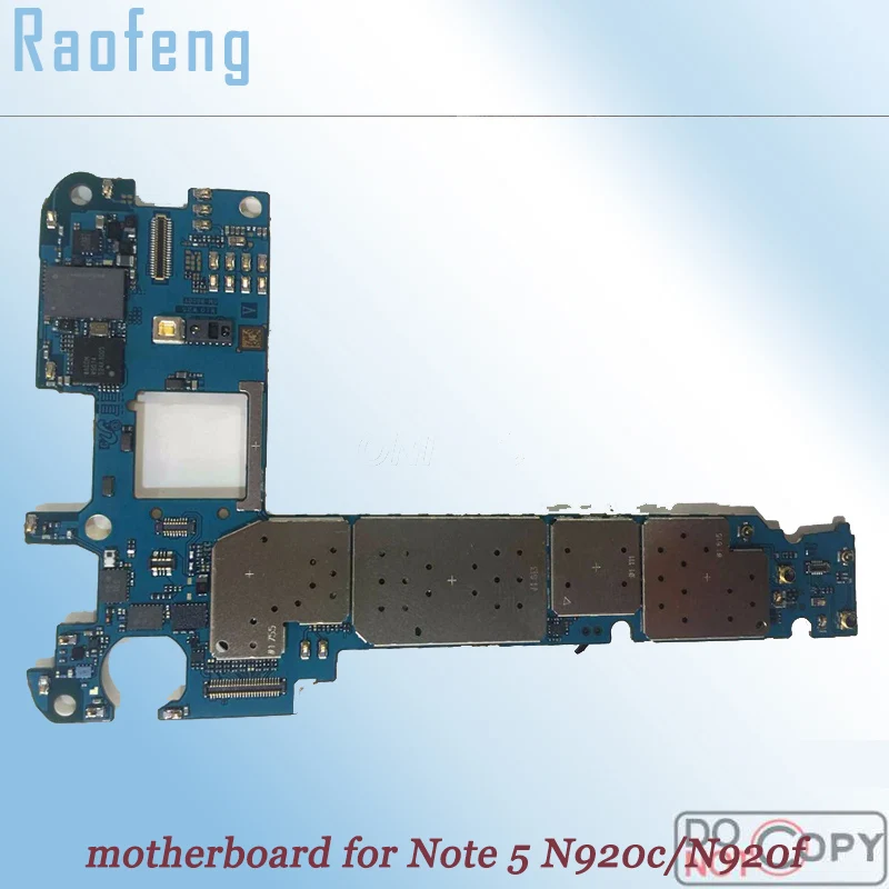 Разблокированная материнская плата Raofeng для Samsung galaxy Note 5 N920f/N920c полностью
