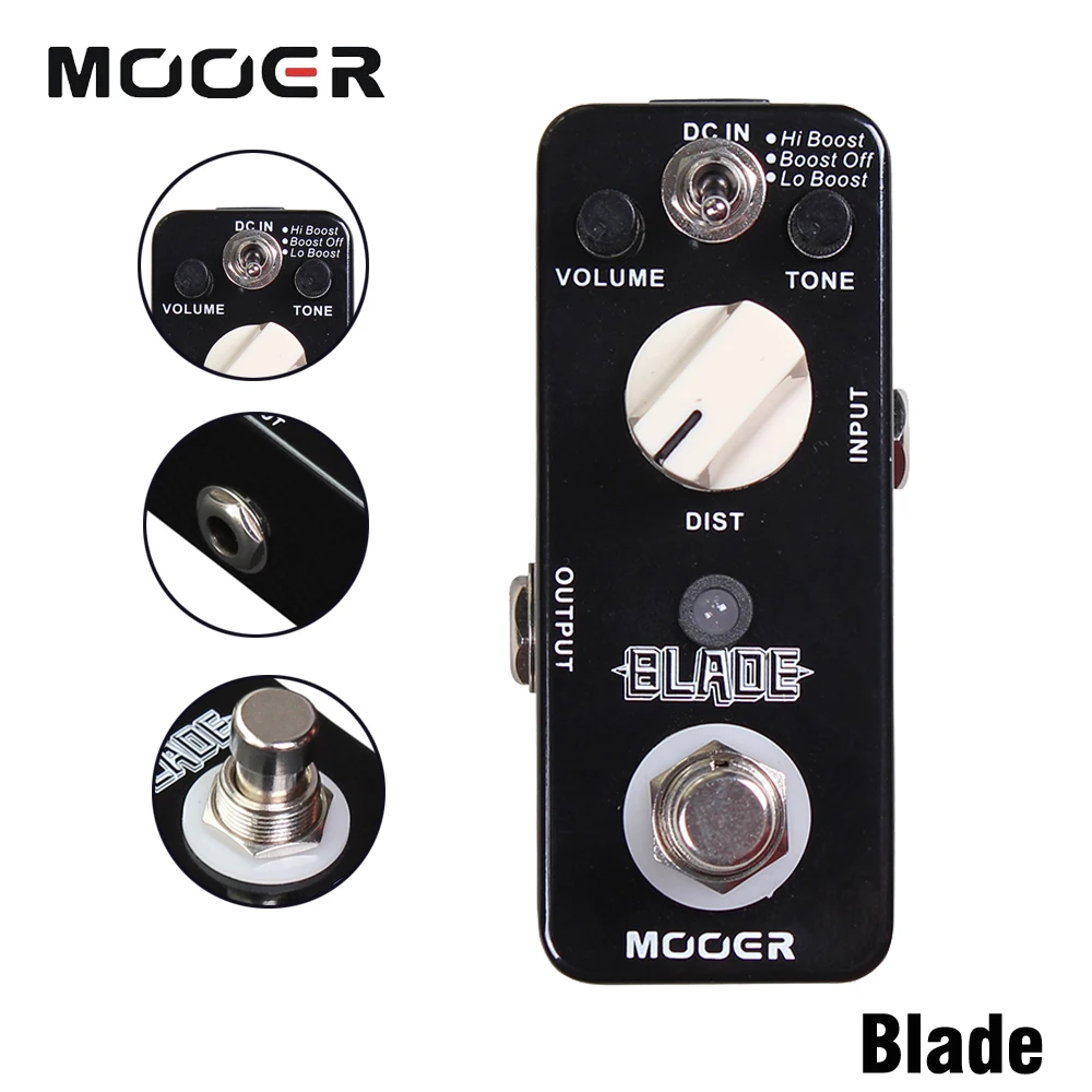 Mooer клинок тяжелых металлов Искажение гитары педаль эффектов с Lo Boost/Boost