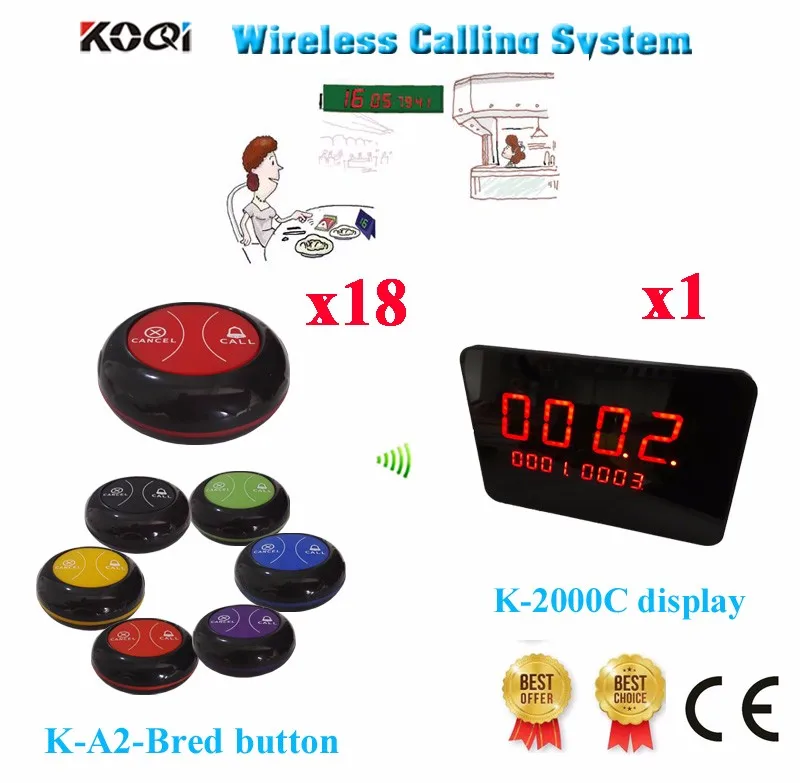 K-2000C+K-A2 1+18 Restaurant Pager Calling System