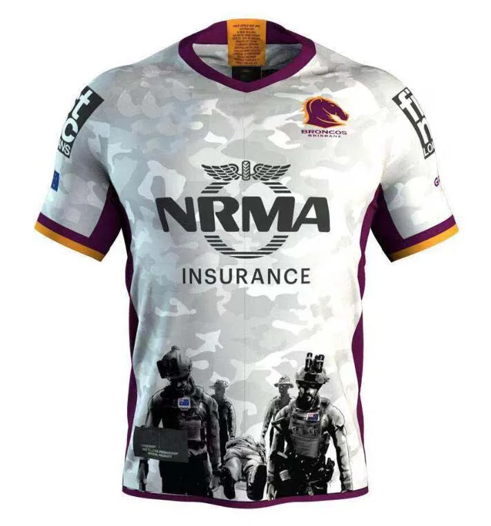 

2019 RUGBY JERSEY BRISBANE BRONCOS 2019 ANZAC JERSEY National Rugby League Brisbane Broncos Rugby size S - 3XL