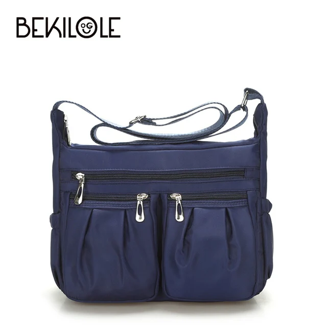 BEKILOLE Women Nylon Bags Luxury Designer Handbags Multilayer Travel