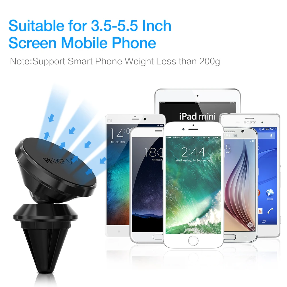 RAXFLY Универсальный Автомобильный Держатель Магнитный Стенд Для Samsung S8 360 Градусов